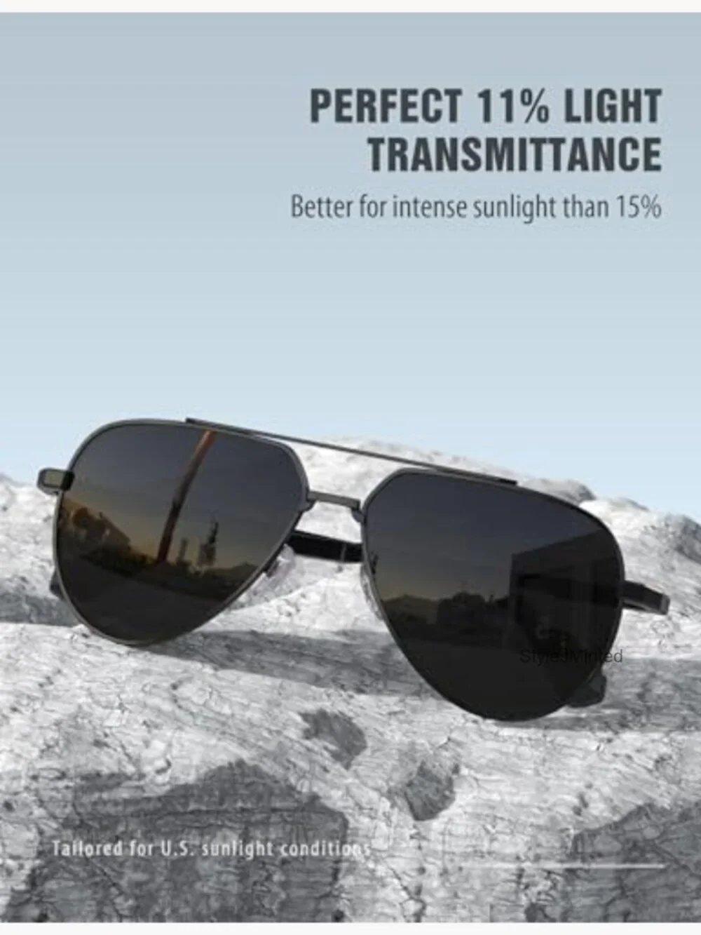 Polarized Aviator Sunglasses UV400 Driving Pilot 60mm